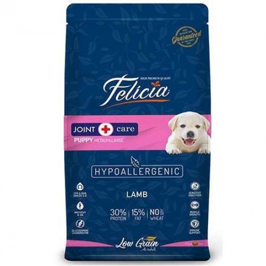 Felicia Puppy Düsük Tahıllı Kuzu Etli Büyük Irk Yavru Köpek Maması 3 Kg Felicia Puppy Düsük Tahıllı Kuzu Etli Büyük Irk Yavru Köpek Maması 3 Kg