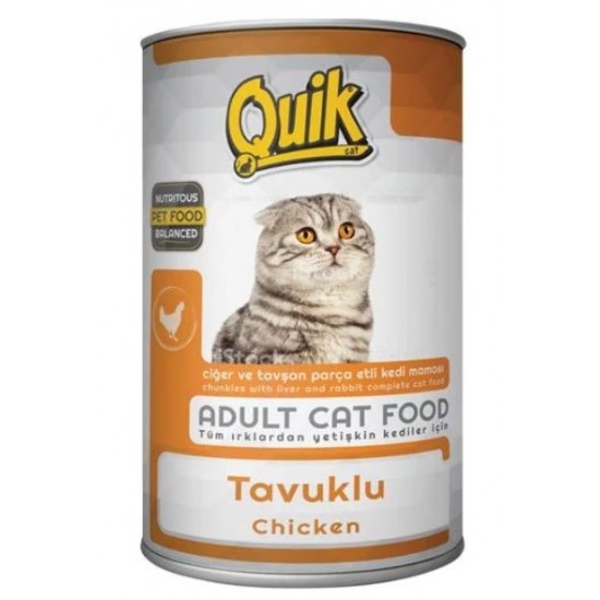 Quik Tavuklu Yetişkin Kedi Konservesi 415 gr Quik Tavuklu Yetişkin Kedi Konservesi 415 gr