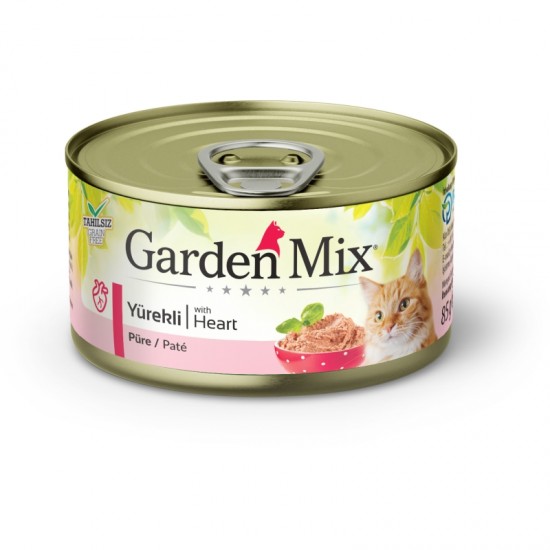 Garden mix Kıyılmıs Yürekli Tahılsız Konserve Kedi Maması 85 g Garden mix Kıyılmıs Yürekli Tahılsız Konserve Kedi Maması 85 g